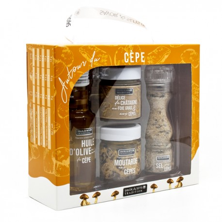 Coffret Condiments 4 Produits "Autour du Cèpe"