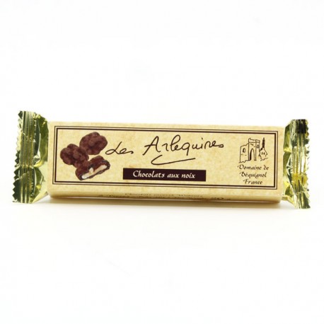 Étui Doré de 3 Arlequines Chocolat et Noix 20g