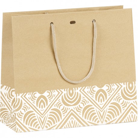 Sac Papier Kraft Décor "Bohème" PM 25 x 10 x 22 cm