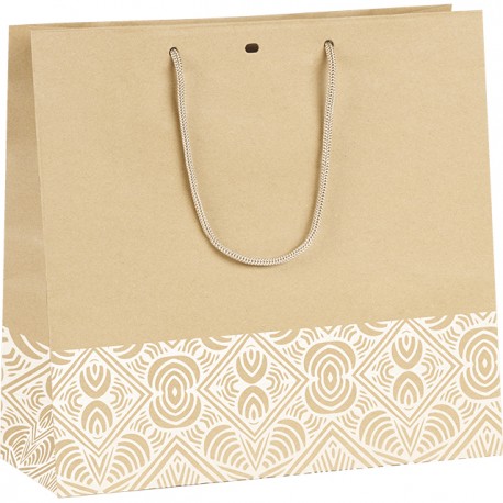 Sac Papier Kraft Décor "Bohème" GM 35 x 13 x 33 cm
