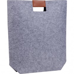 Sac Feutre avec Anse Similicuir 37 x 11.5 x 40 cm