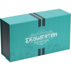 Coffret Carton FSC "Dégustation" Vert PM 32 x 18 x 10 cm