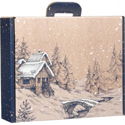 Valisette Carton Rectangle "Chalet Enchanté" GM 38.4 x 32.5 x 11.5 cm