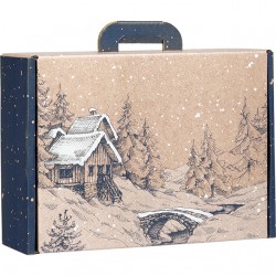 Valisette Carton Rectangle "Chalet Enchanté" MM 34.2 x 25 x 11.5 cm