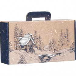 Valisette Carton Rectangle "Chalet Enchanté" PM 33 x 18.5 x 9.5 cm