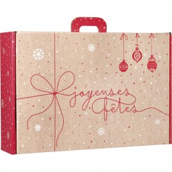 Valisette Carton "Joyeuses Fêtes" TGM 54 x 36 x 12.5 cm