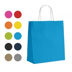 Sac Papier Kraft Lisse Bleu Ciel 35 x 14 x 40 cm