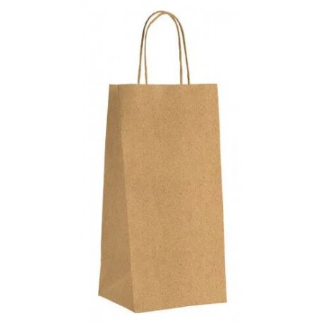Sac Papier Kraft 1 ou 2 Bouteilles 18 x 8 x 40 cm