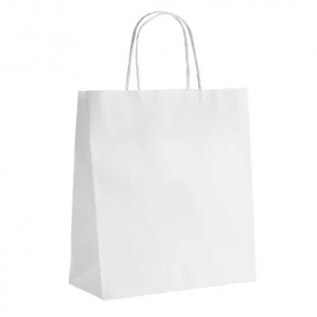 Sac Papier Kraft Lisse Blanc 44 x 15 x 50 cm