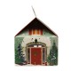Coffret Carton Maison Campagne Enneigée 20.5x18.5x18.5cm