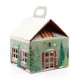 Coffret Carton Maison Campagne Enneigée 20.5x18.5x18.5cm