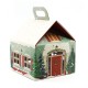 Coffret Carton Maison Campagne Enneigée 20.5x18.5x18.5cm