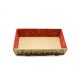 Corbeille Kraft Rouge Ho Ho Ho PM 28x20.5x5.5cm