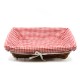 Corbeille Rectangulaire Osier Rouge et Blanche 38x28x10cm