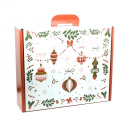 Valisette Kraft Rectangle Rouge Ho Ho Ho PM 33x18.5x9.5cm