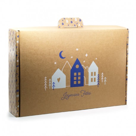Valisette Kraft Rectangle Bleue Nuit Polaire TGM 54x36x12.5cm