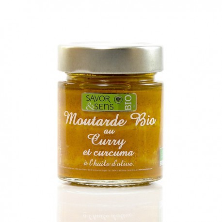 Moutarde Bio Curry et Curcuma 130g