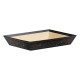 Corbeille Carton Rectangulaire Décor Savoureux Noir et Cuivre PM 27x20x5cm