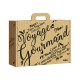 Valisette Carton Kraft Voyage Gourmand Noir avec Poignée GM 38.4x32.5x11.5cm