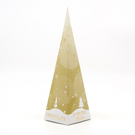 Cône Sapin de Noël Rouge Maison Guinguet Artisan Chocolatier 100g